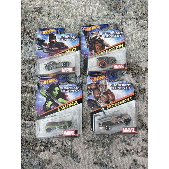 Hot Wheels Other - Hot Wheels 2014 Character Cars Marvel Guardians of the Galaxy lot of 4